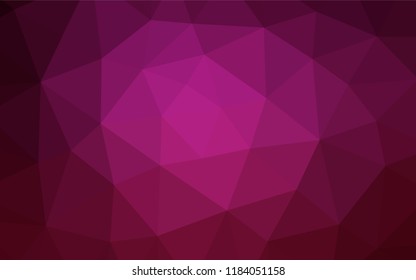 Dark Pink vector hexagon mosaic cover. Shining colored illustration in a Brand new style. The elegant pattern can be used as part of a brand book.