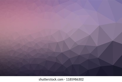 Dark Pink vector hexagon mosaic cover. A vague abstract illustration with gradient. A completely new template for your business design.