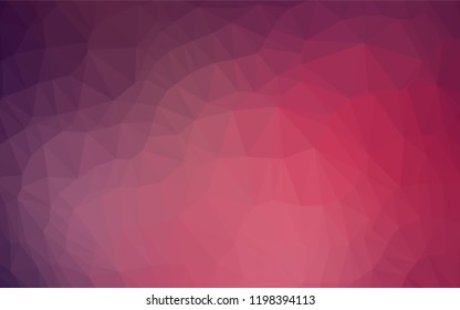 Dark Pink vector hexagon mosaic cover. A completely new color illustration in a vague style. The textured pattern can be used for background.