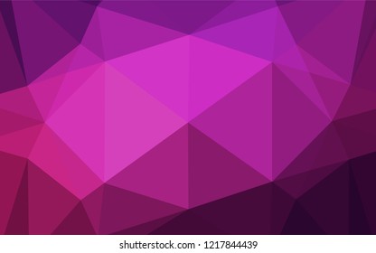 Dark Pink vector hexagon mosaic texture. Glitter abstract illustration with an elegant design. The polygonal design can be used for your web site.