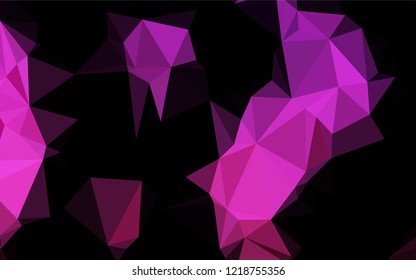Dark Pink vector hexagon mosaic texture. Glitter abstract illustration with an elegant design. The elegant pattern can be used as part of a brand book.