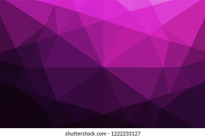 Dark Pink vector hexagon mosaic template. Brand new colored illustration in blurry style with gradient. The polygonal design can be used for your web site.