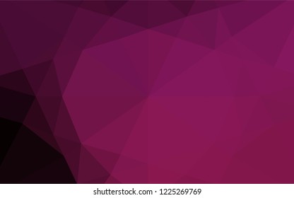 Dark Pink vector hexagon mosaic template. Creative geometric illustration in Origami style with gradient. The textured pattern can be used for background.