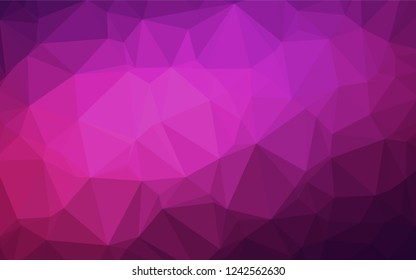 Dark Pink vector hexagon mosaic template. A sample with polygonal shapes. The completely new template can be used for your brand book.