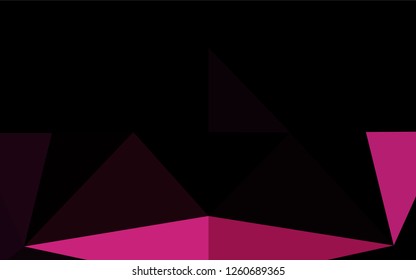 Dark Pink vector hexagon mosaic template. Glitter abstract illustration with an elegant design. The completely new template can be used for your brand book.
