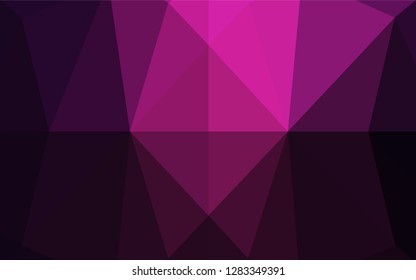 Dark Pink vector hexagon mosaic template. Creative illustration in halftone style with gradient. The polygonal design can be used for your web site.