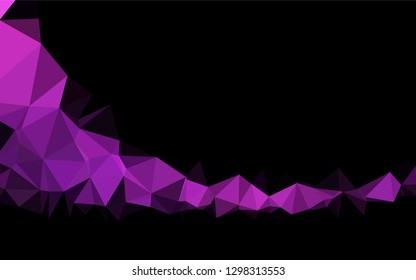 Dark Pink vector hexagon mosaic template. Creative geometric illustration in Origami style with gradient. The completely new template can be used for your brand book.