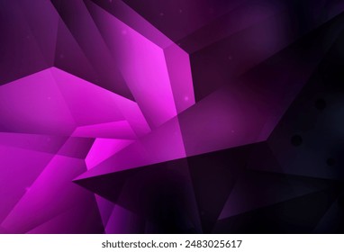 Dark Pink vector Illustration with set of shining colorful abstract circles. Blurred decorative design in abstract style with bubbles. Elegant design for wallpapers.