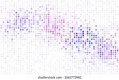 Dark Pink vector illustration which consist of circles. Dotted gradient design for your business. Creative geometric background in halftone style with colored spots.