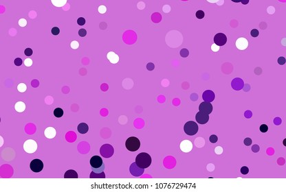 Dark Pink vector illustration which consist of circles. Dotted gradient design for your business. Creative geometric background in halftone style with colored spots.