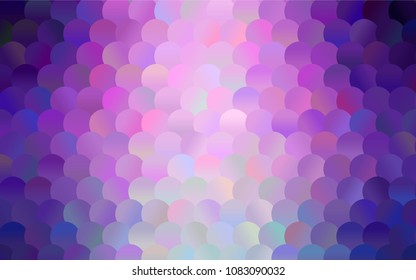 Dark Pink vector illustration which consist of circles. Dotted gradient design for your business. Creative geometric background in halftone style with colored spots.