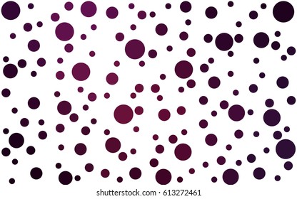 Dark Pink vector illustration which consist of circles. Dotted gradient design for your business. Creative geometric background in halftone style with colored spots.