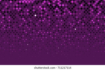 Dark Pink vector illustration which consist of circles. Dotted gradient design for your business. Creative geometric background in halftone style with colored spots.