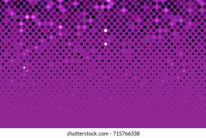 Dark Pink vector illustration which consist of circles. Dotted gradient design for your business. Creative geometric background in halftone style with colored spots.