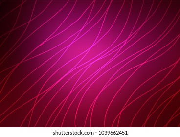 Dark Pink vector indian curved template. An elegant bright illustration with lines in Natural style. The pattern can be used for coloring books and pages for kids.