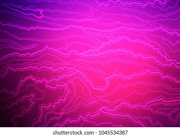 Dark Pink vector indian curved background. Glitter abstract illustration with doodles and Zen tangles. The pattern can be used for heads of websites and designs.