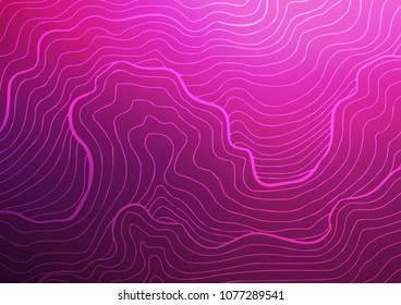 Dark Pink vector indian curved template. Brand-new colored illustration in blurry style with doodles. The pattern can be used for wallpapers and coloring books.