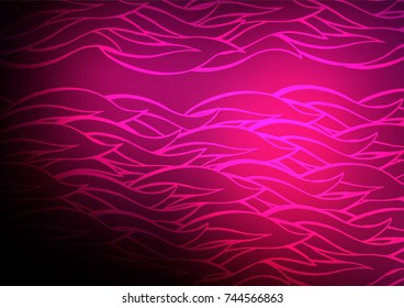 Dark Pink vector indian curved pattern. A vague abstract illustration with doodles in Indian style. The doodle design can be used for your web site.