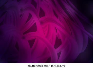 Dark Pink vector layout with bent lines. Creative illustration in halftone style with gradient. Abstract design for your web site.