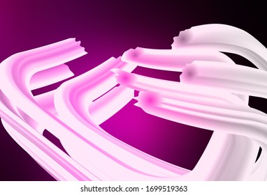 Dark Pink vector layout with bent lines. Brand new colorful illustration in simple style. A completely new design for your business.
