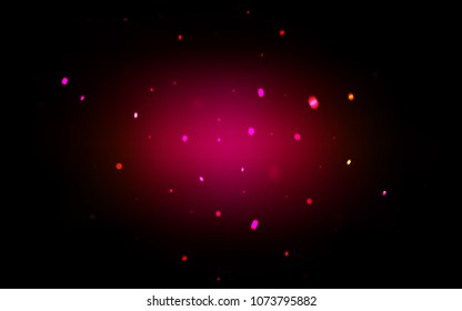 Dark Pink vector layout with bright snowflakes. Modern geometrical abstract illustration with crystals of ice. New year design for your business advert.