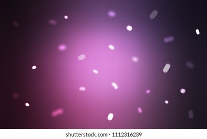 Dark Pink vector layout with bright snowflakes. Snow on blurred abstract background with gradient. The template can be used as a new year background.