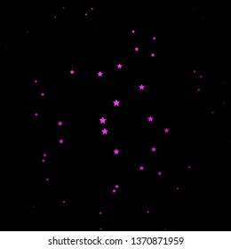 Dark Pink vector layout with bright stars. Colorful illustration with abstract gradient stars. Pattern for new year ad, booklets.