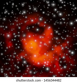 Dark Pink vector layout with bright stars. Colorful illustration in abstract style with gradient stars. Design for your business promotion.