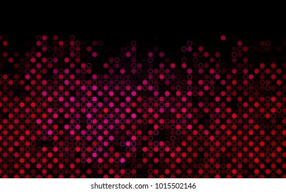 Dark Pink vector  layout with circle shapes. Illustration with set of shining colorful abstract circles. The pattern can be used for beautiful websites.