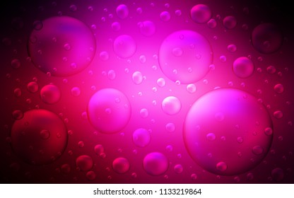 Dark Pink vector layout with circle shapes. Illustration with set of shining colorful abstract circles. Beautiful design for your business natural advert.