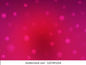 Dark Pink vector layout with circle shapes. Illustration with set of shining colorful abstract circles. New design for ad, poster, banner of your website.