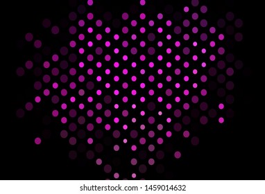 Dark Pink vector layout with circle shapes. Blurred decorative design in abstract style with bubbles. Template for your brand book.