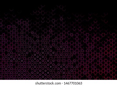Dark Pink vector layout with circle shapes. Blurred bubbles on abstract background with colorful gradient. Pattern for ads, leaflets.