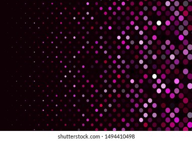 Dark Pink vector layout with circle shapes. Illustration with set of shining colorful abstract circles. Template for your brand book.