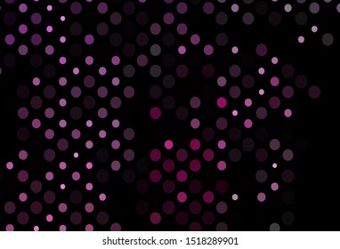 Dark Pink vector layout with circle shapes. Modern abstract illustration with colorful water drops. Design for business adverts.