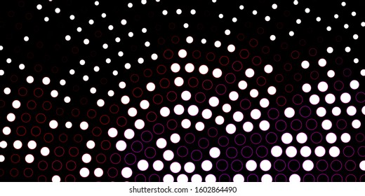 Dark Pink vector layout with circle shapes. Illustration with set of shining colorful abstract spheres. Pattern for booklets, leaflets.