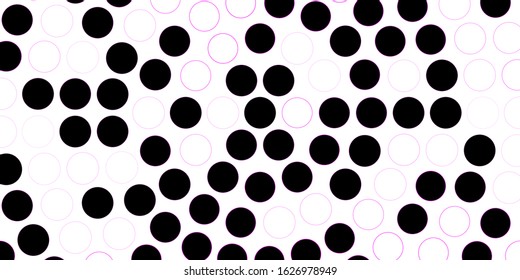 Dark Pink vector layout with circle shapes. Colorful illustration with gradient dots in nature style. Pattern for wallpapers, curtains.