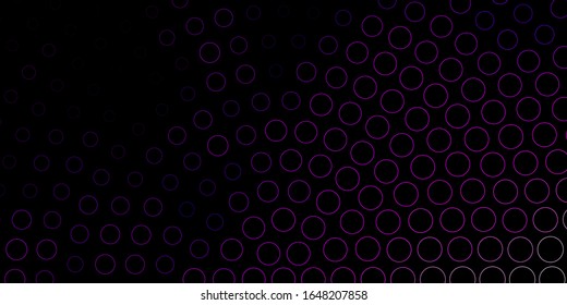 Dark Pink vector layout with circle shapes. Abstract illustration with colorful spots in nature style. Design for your commercials.