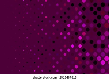Dark Pink vector layout with circle shapes. Blurred decorative design in abstract style with bubbles. Design for business adverts.