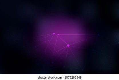 Dark Pink vector layout with circles, lines. Modern abstract colorful illustration with spheres and lines. New design for ad, poster, banner of your website.