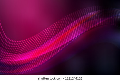 Dark Pink vector layout with circles, lines. Illustration with set of colorful abstract circles and lines. Pattern for textures of wallpapers.