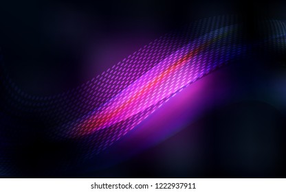 Dark Pink vector layout with circles, lines. Decorative design in abstract style with triangle structure. Pattern for futuristic ad, booklets.