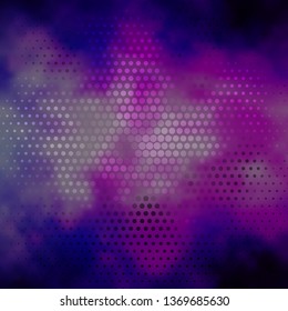Dark Pink vector layout with circles. Colorful illustration with gradient dots in nature style. New template for your brand book.