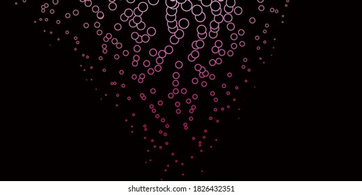 Dark Pink vector layout with circles. Abstract colorful disks on simple gradient background. Pattern for websites, landing pages.