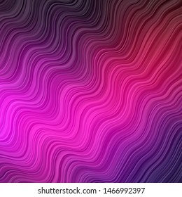 Dark Pink vector layout with circular arc. Colorful illustration with curved lines. Best design for your ad, poster, banner.