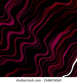 Dark Pink vector layout with circular arc. Bright illustration with gradient circular arcs. Pattern for commercials, ads.