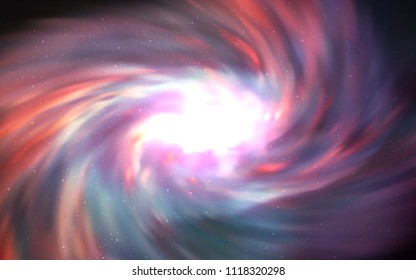 Dark Pink vector layout with cosmic stars. Glitter abstract illustration with colorful cosmic stars. Pattern for astronomy websites.