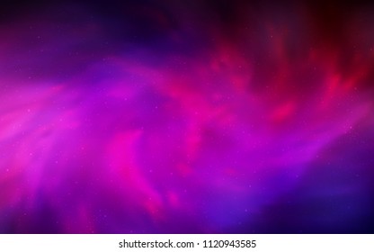 Dark Pink vector layout with cosmic stars. Modern abstract illustration with Big Dipper stars. Pattern for futuristic ad, booklets.