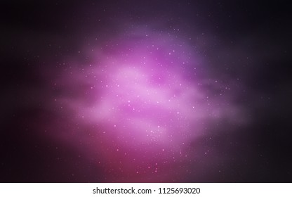 Dark Pink vector layout with cosmic stars. Modern abstract illustration with Big Dipper stars. Smart design for your business advert.