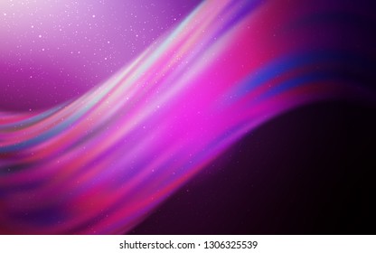 Dark Pink vector layout with cosmic stars. Blurred decorative design in simple style with galaxy stars. Pattern for futuristic ad, booklets.